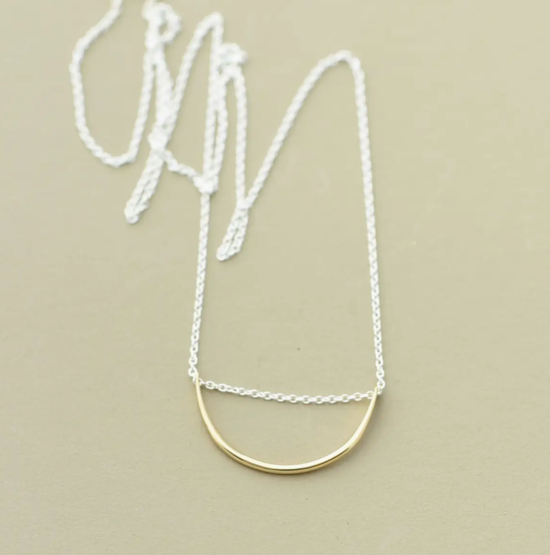 Britta Ambauen Dip Necklace - Gold on Sterling chain