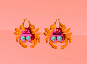 Tribe + Temple Crab Huggie Hoops