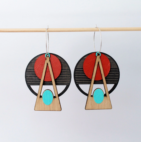 OTTI Architectural Deco Earrings (Black)