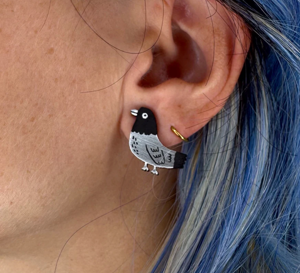 Vinca Earrings - Gemma Correll Pigeons