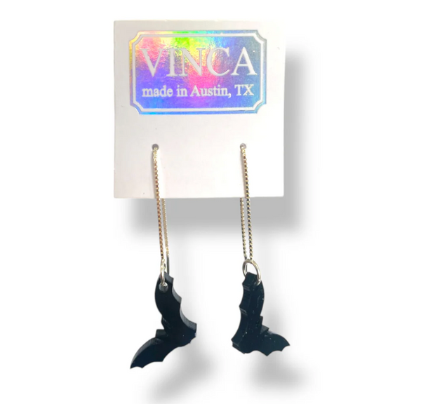 Vinca Earrings - Bat Ear Threaders