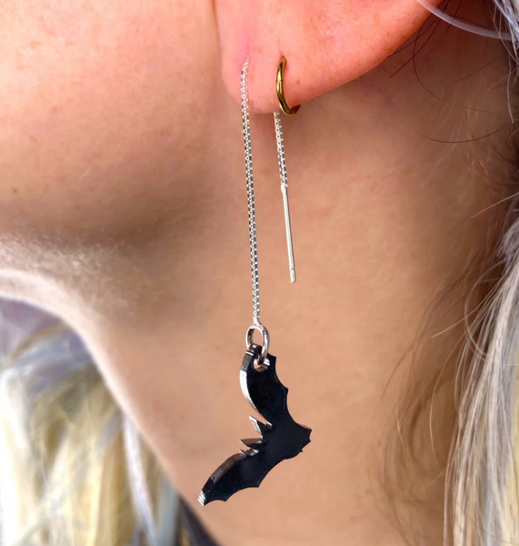 Vinca Earrings - Bat Ear Threaders