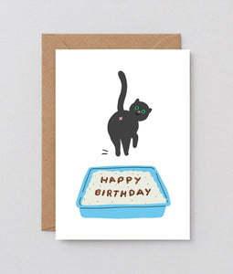 Birthday Card: Cat Poop