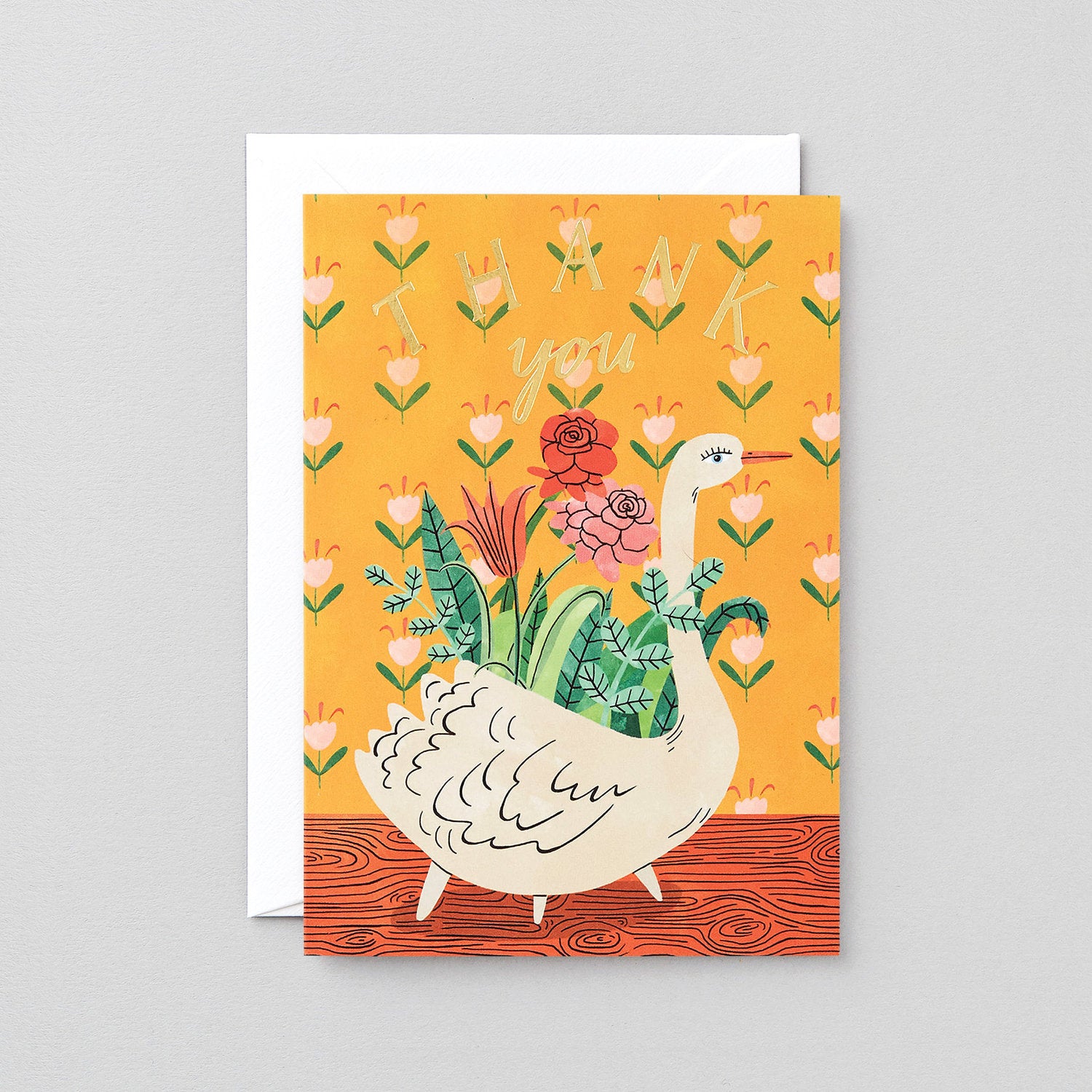 Thank You Card: Swan Planter