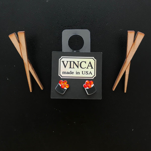 Vinca Earrings - Sushi