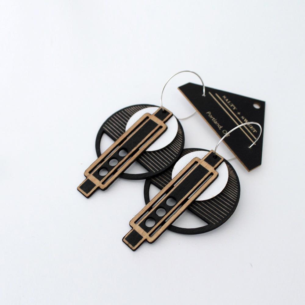 OTTI Architectural Wright Earrings (Black)