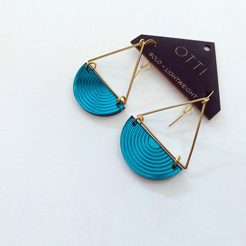 OTTI Half Moon Mirrored Teal