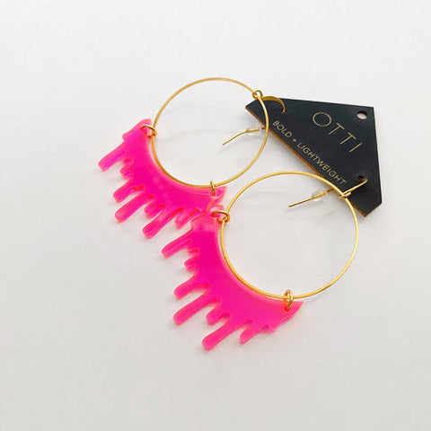 OTTI Slime Hoops Flourescent Pink