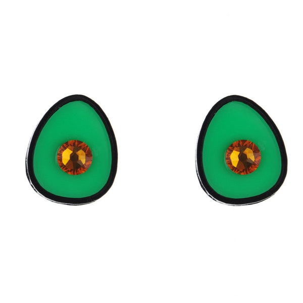 Vinca Earrings - Avocados