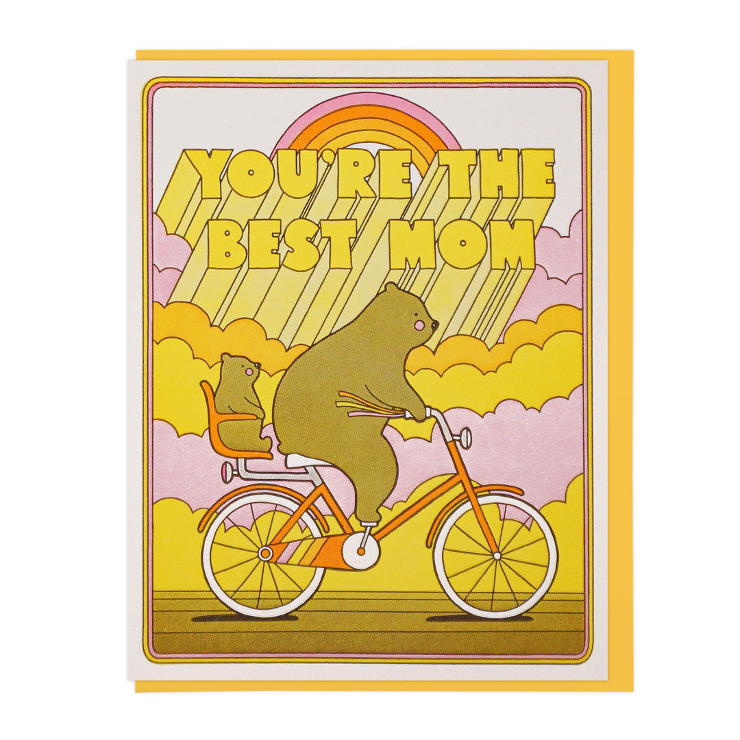 Greeting Card: Best Mom Biking Bears
