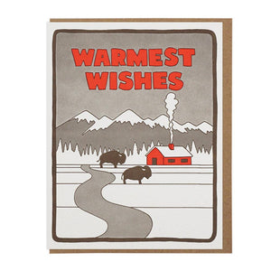 Holiday Card: Warmest Wishes Bison