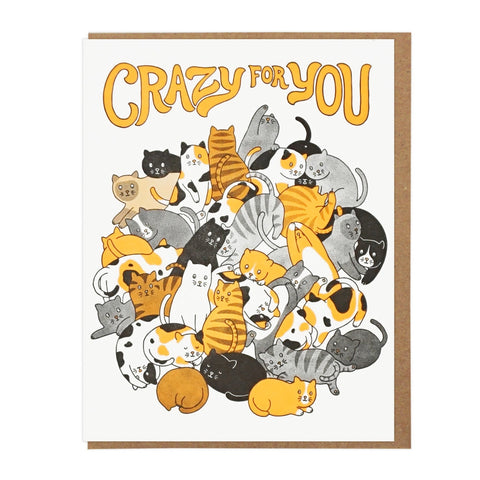 Greeting Card: Crazy For You Cats