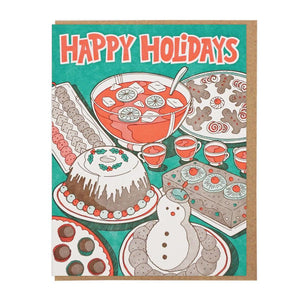 Holiday Card: Party Food Happy Holidays