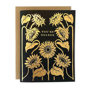 Greeting Card: You're Golden Sunflower