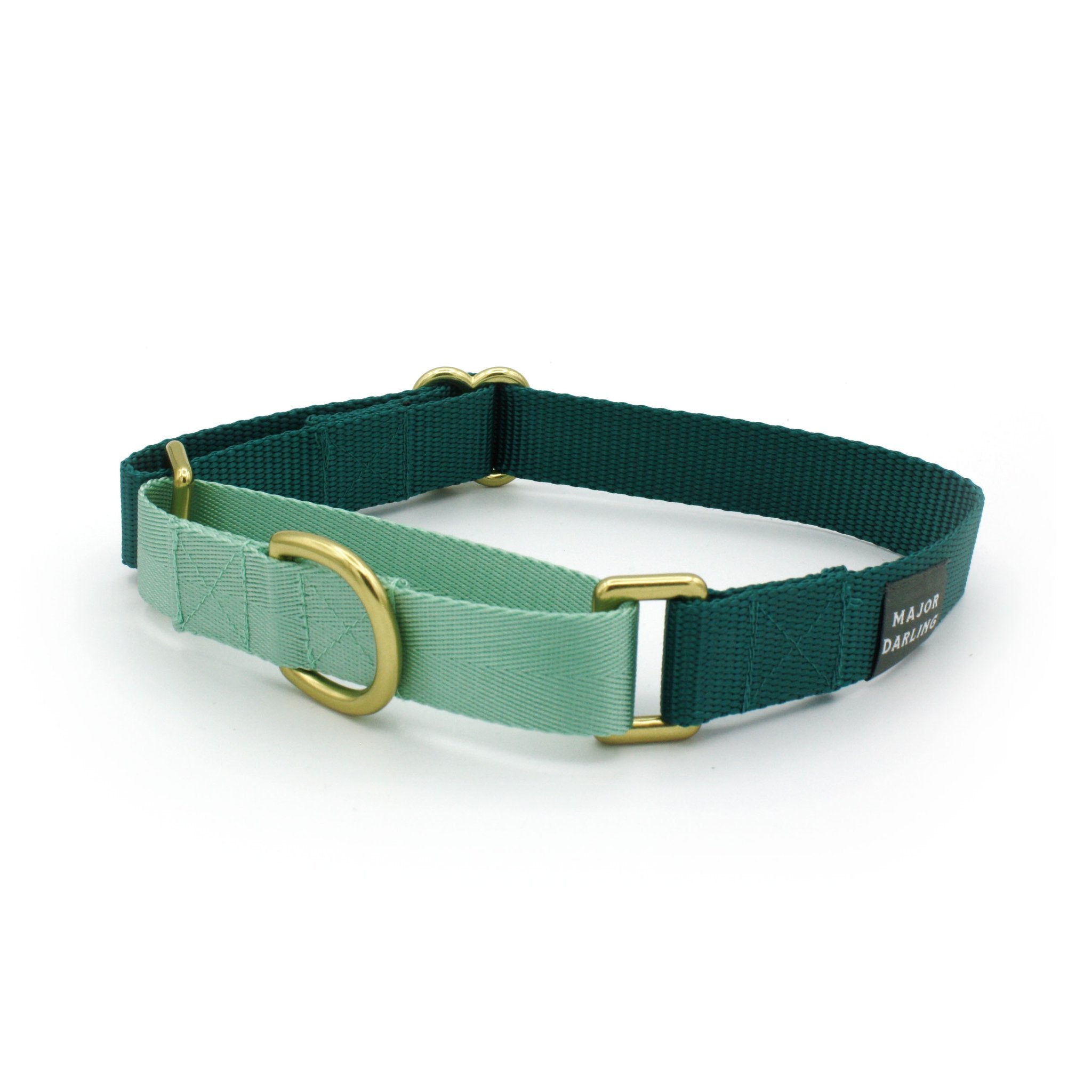 Martingale Collar - Teal + Mint (MED)