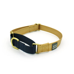 Martingale Collar - Gold + Navy (MED)
