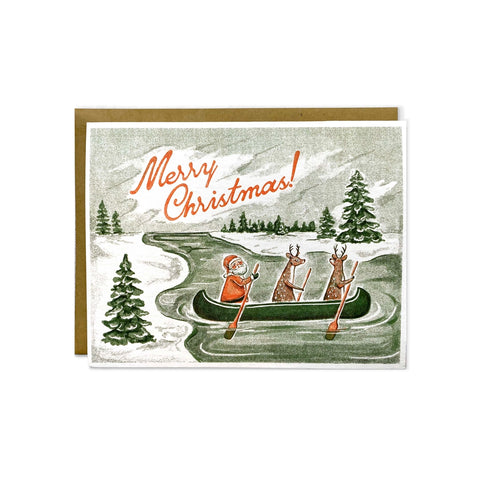 Holiday Card: Merry Christmas Canoe