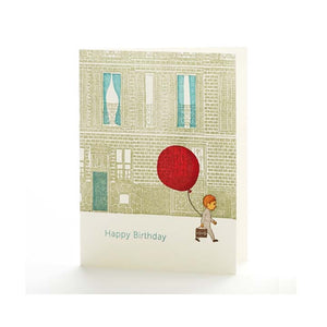 Birthday Card: Red Balloon
