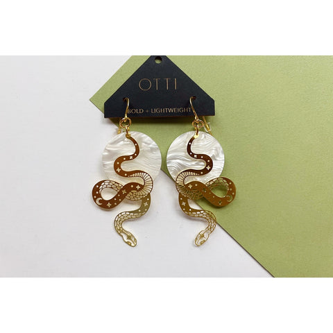 OTTI Snake earrings (Gold cut-out)