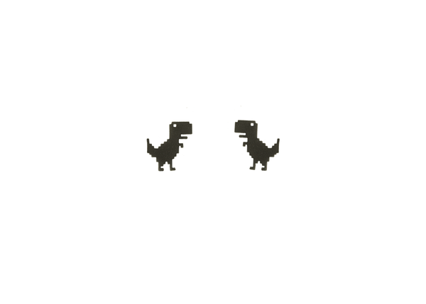 Vinca Earrings - 8-bit T. Rex