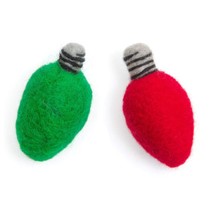 Cat Toy - Red & Green Light Bulbs (Set of 2)
